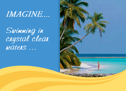 Imagine swimming in crystal clear waters...